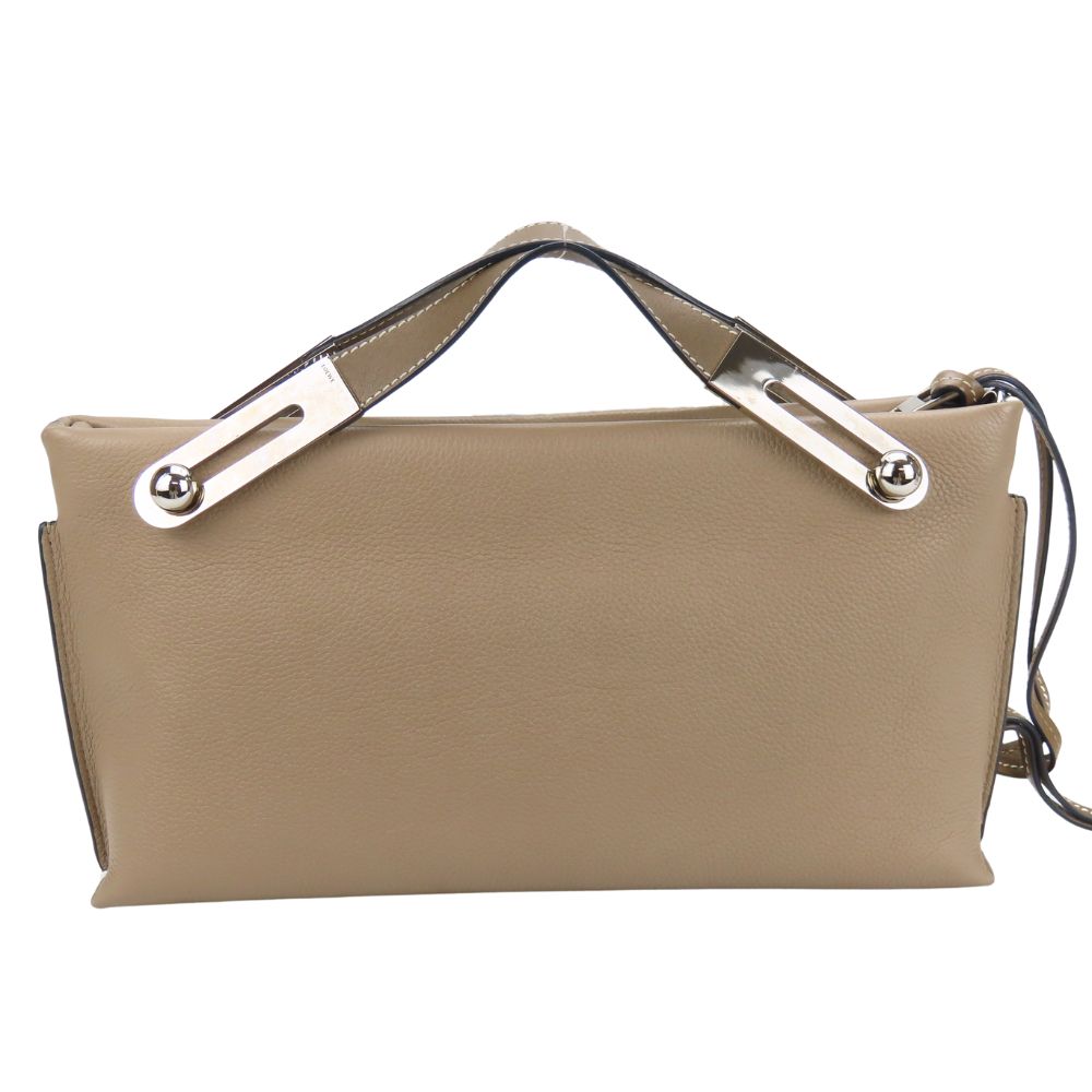 LOEWE Shoulder Bag leather Gurege Missy Women Used Authentic