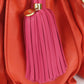 LOEWE Shoulder Bag Nappa leather Orange flamenco Women Used Authentic