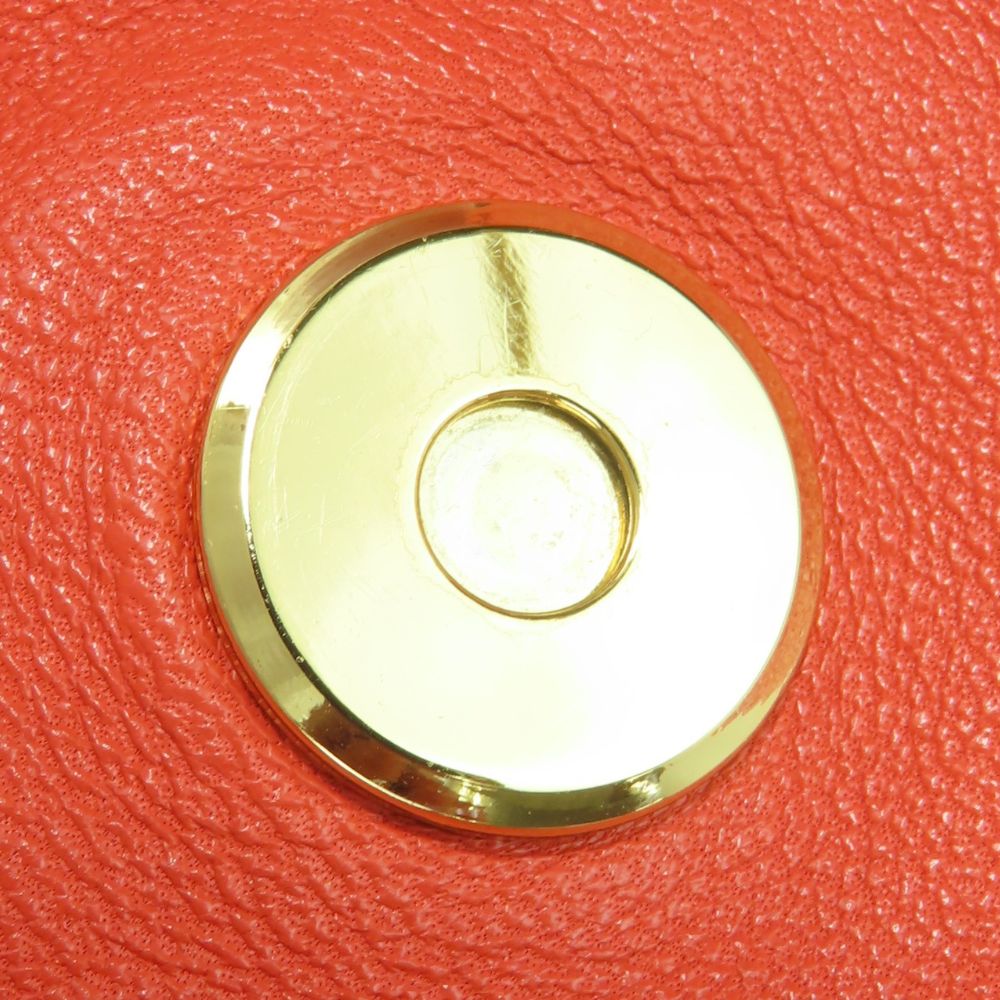 LOEWE Shoulder Bag Nappa leather Orange flamenco Women Used Authentic
