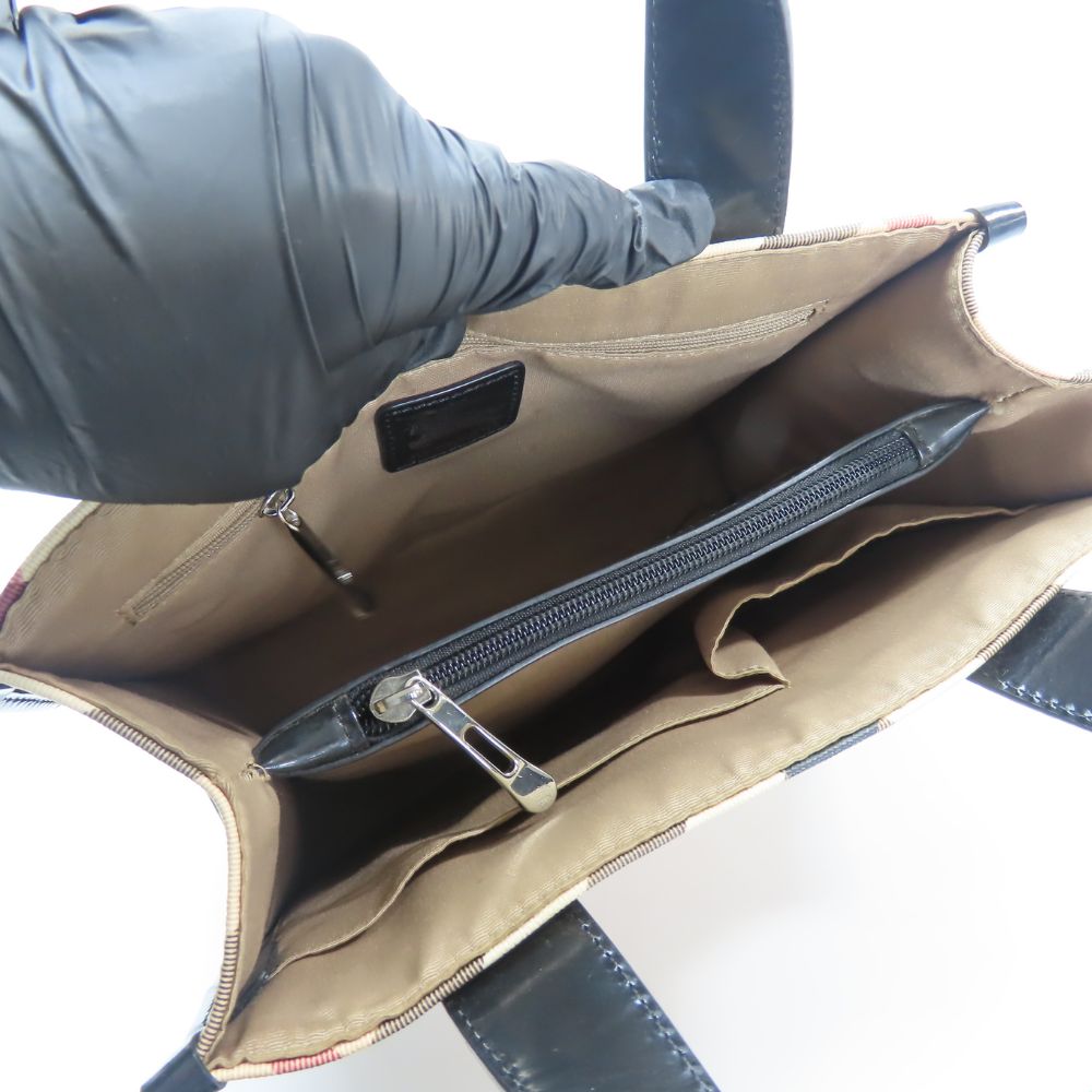 BURBERRY Handbag PVC Beige type