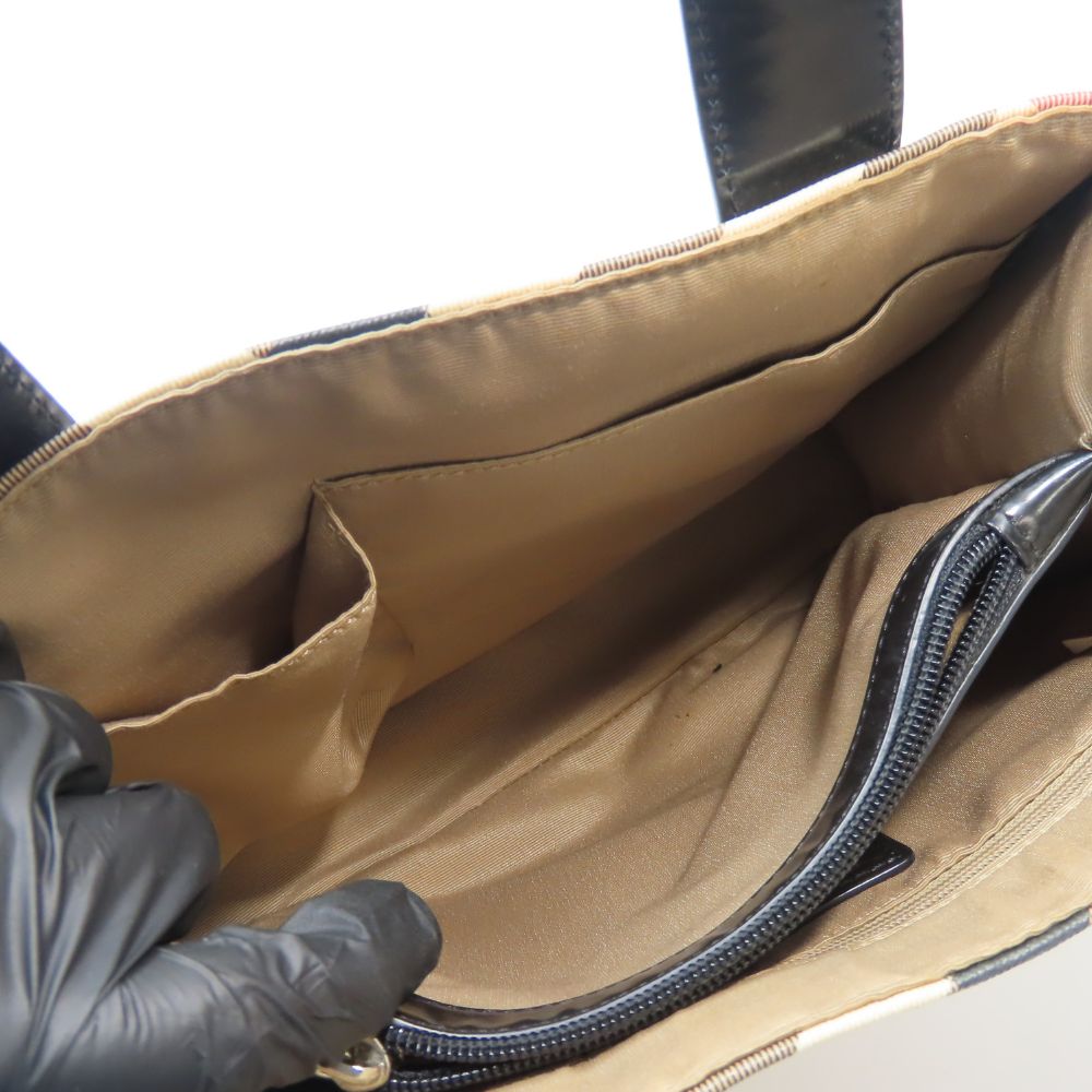 BURBERRY Handbag PVC Beige type