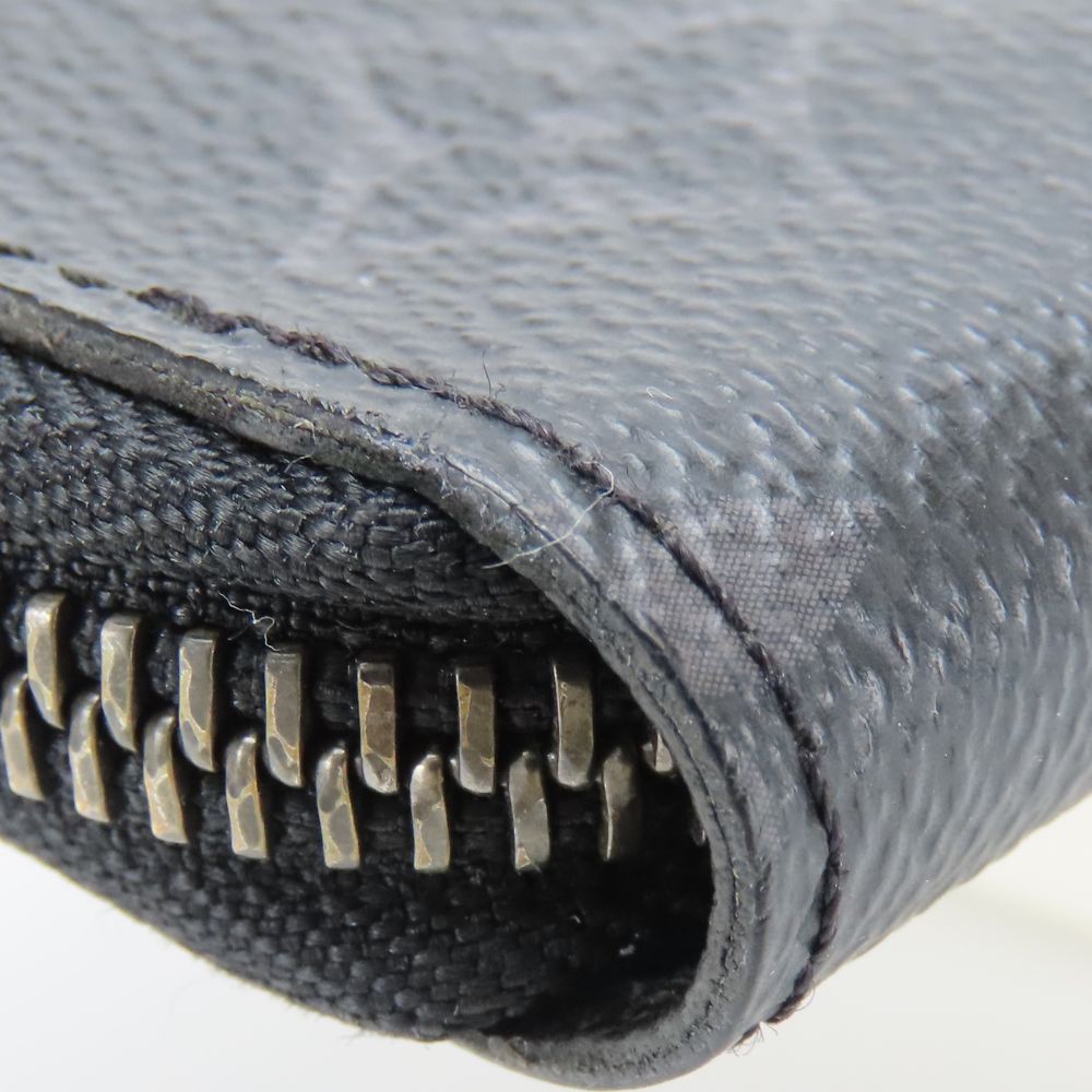 LOUIS VUITTON Long Wallet Purse M62295 Monogram Eclipse black Zippy Wallet Vertical mens Used Authentic