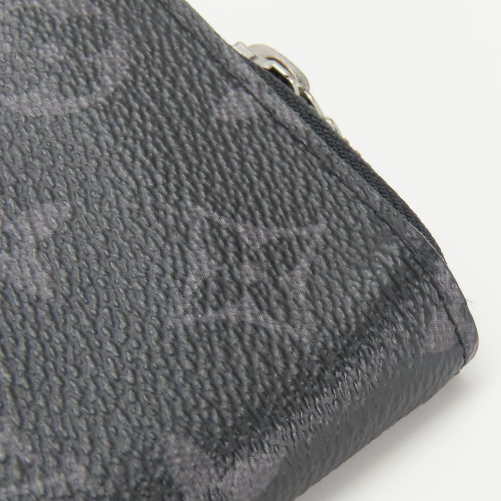 LOUIS VUITTON Long Wallet Purse M62295 Monogram Eclipse black Zippy Wallet Vertical mens Used Authentic