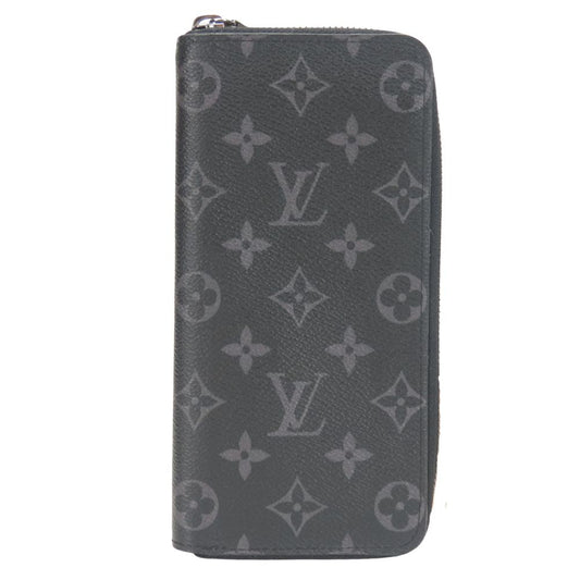 LOUIS VUITTON Long Wallet Purse M62295 Monogram Eclipse black Zippy Wallet Vertical mens Used Authentic