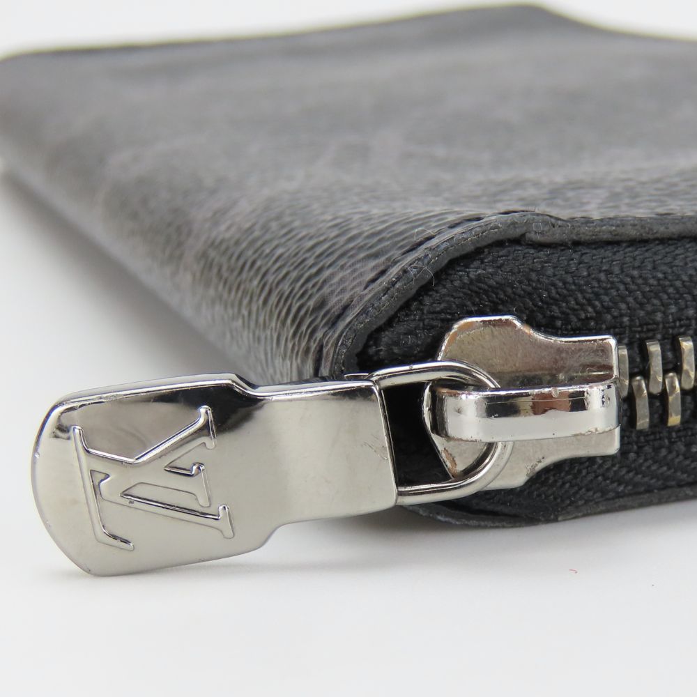 LOUIS VUITTON Long Wallet Purse M62295 Monogram Eclipse black Zippy Wallet Vertical mens Used Authentic