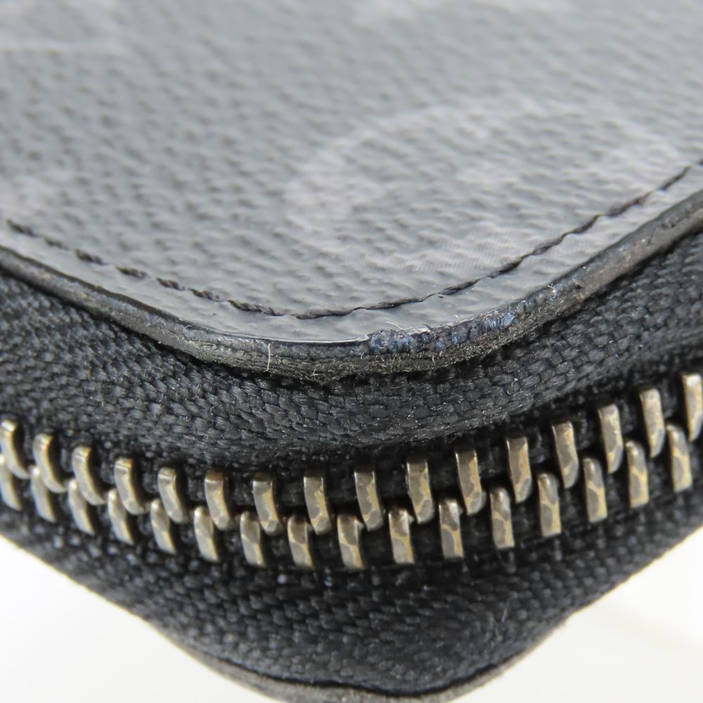 LOUIS VUITTON Long Wallet Purse M62295 Monogram Eclipse black Zippy Wallet Vertical mens Used Authentic