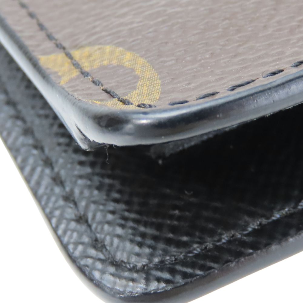 LOUIS VUITTON Long Wallet Purse M93800 Monogram macacer Brown Portefeuille Tanon mens Used Authentic