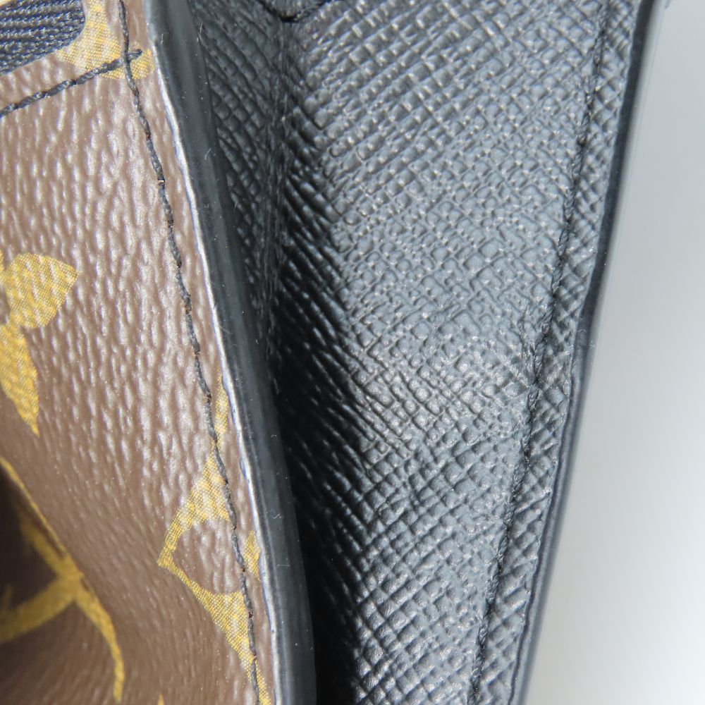 LOUIS VUITTON Long Wallet Purse M93800 Monogram macacer Brown Portefeuille Tanon mens Used Authentic