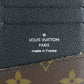 LOUIS VUITTON Long Wallet Purse M93800 Monogram macacer Brown Portefeuille Tanon mens Used Authentic