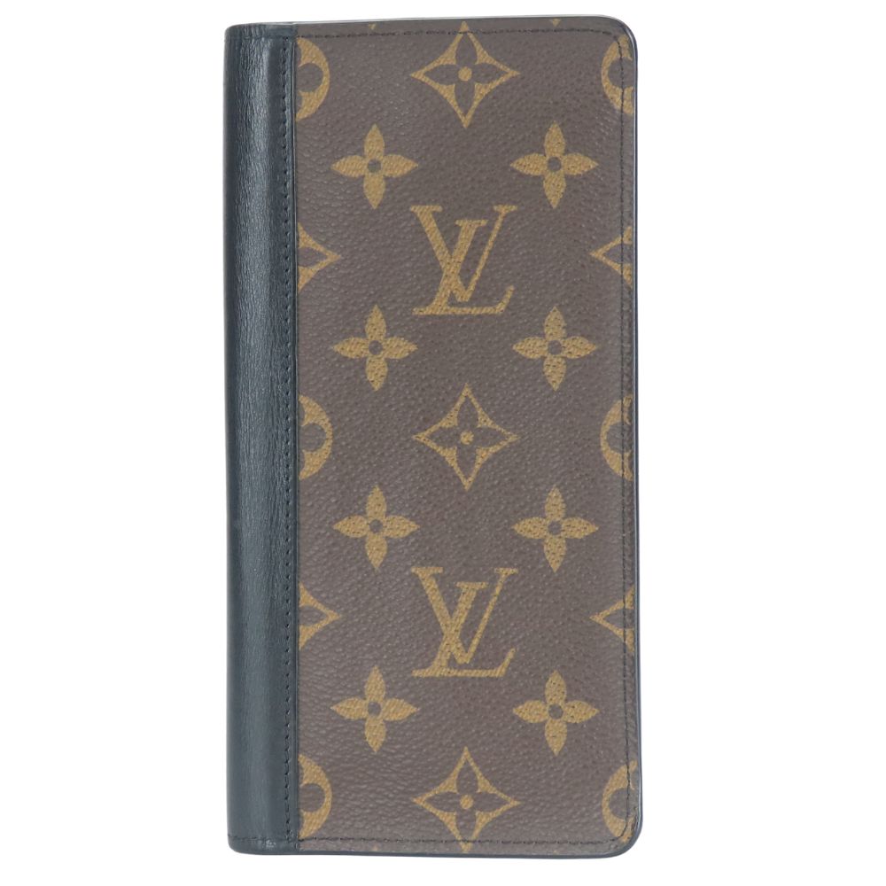 LOUIS VUITTON Long Wallet Purse M93800 Monogram macacer Brown Portefeuille Tanon mens Used Authentic