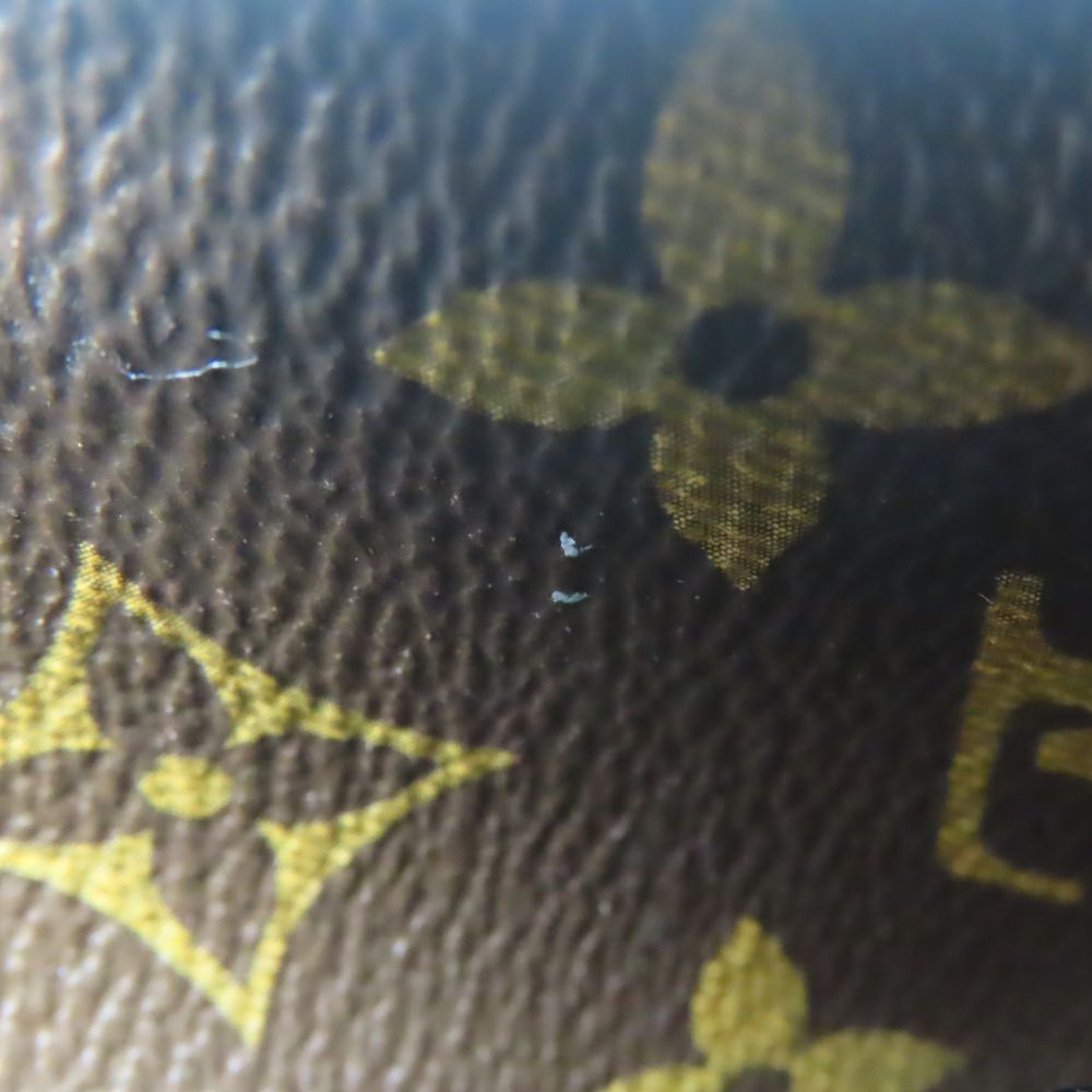 LOUIS VUITTON Long Wallet Purse M93800 Monogram macacer Brown Portefeuille Tanon mens Used Authentic