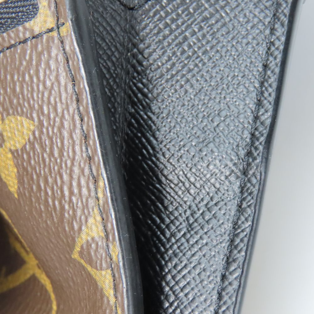 LOUIS VUITTON Long Wallet Purse M93800 Monogram macacer Brown Portefeuille Tanon mens Used Authentic