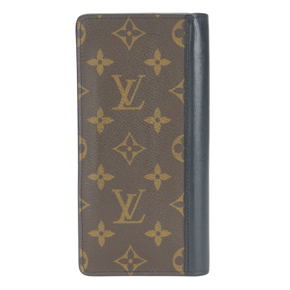 LOUIS VUITTON Long Wallet Purse M93800 Monogram macacer Brown Portefeuille Tanon mens Used Authentic