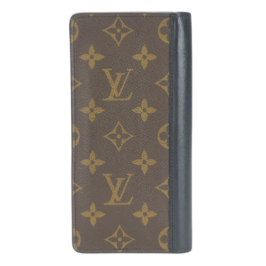 LOUIS VUITTON Long Wallet Purse M93800 Monogram macacer Brown Portefeuille Tanon mens Used Authentic