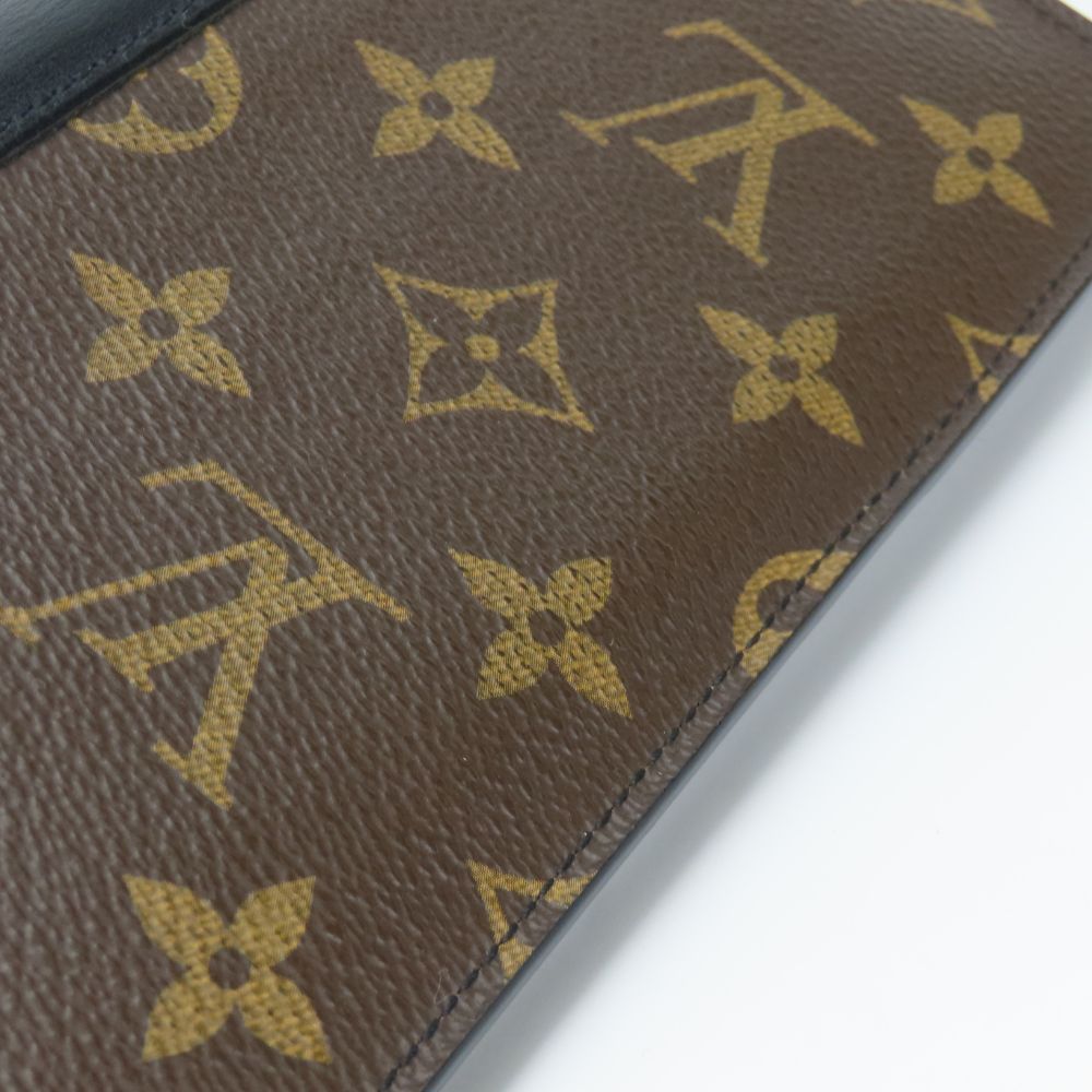 LOUIS VUITTON Long Wallet Purse M93800 Monogram macacer Brown Portefeuille Tanon mens Used Authentic