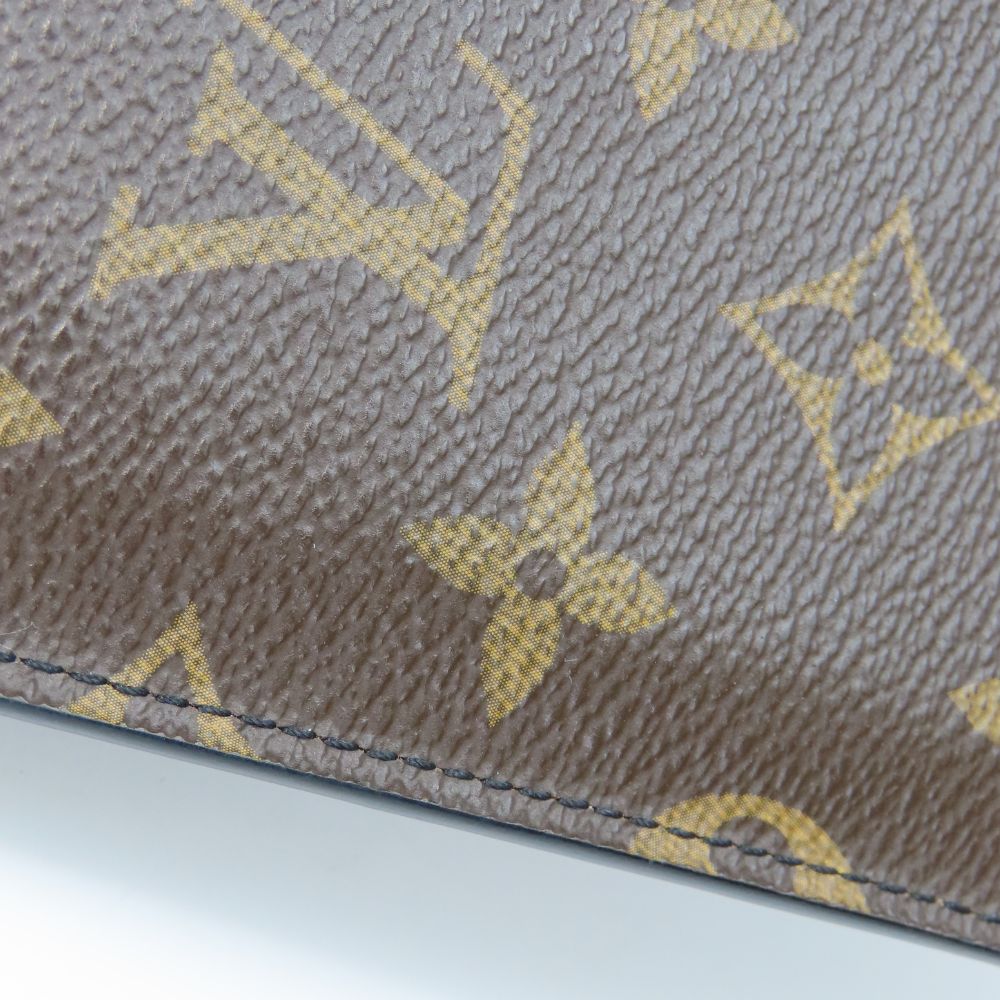 LOUIS VUITTON Long Wallet Purse M93800 Monogram macacer Brown Portefeuille Tanon mens Used Authentic