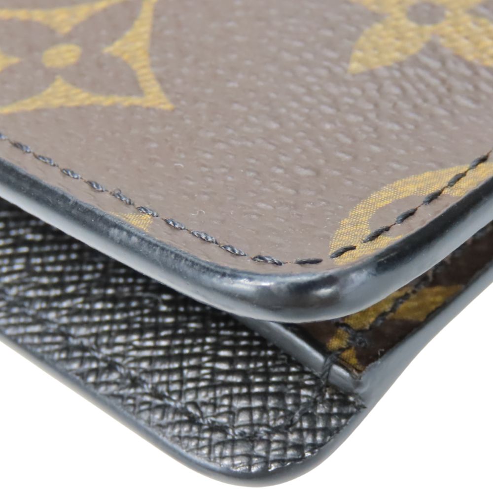 LOUIS VUITTON Long Wallet Purse M93800 Monogram macacer Brown Portefeuille Tanon mens Used Authentic