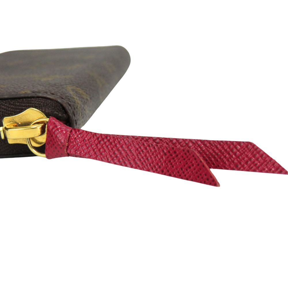 LOUIS VUITTON Long Wallet Purse M60742 Monogram Fuchsia Portefeuille Clemence