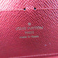 LOUIS VUITTON Long Wallet Purse M60742 Monogram Fuchsia Portefeuille Clemence