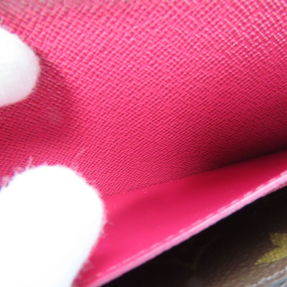 LOUIS VUITTON Long Wallet Purse M60742 Monogram Fuchsia Portefeuille Clemence