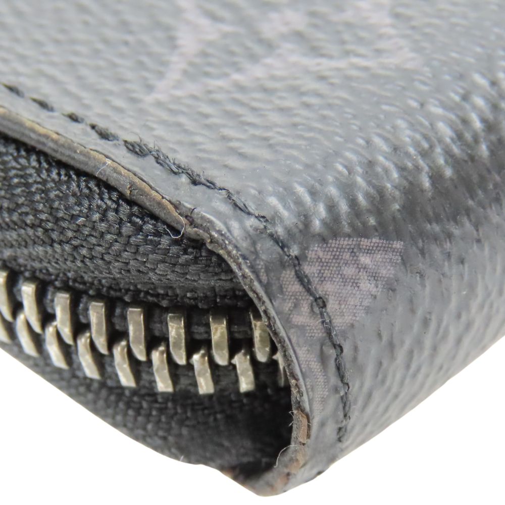 LOUIS VUITTON Long Wallet Purse M62295 Monogram Eclipse black Zippy Wallet Vertical mens Used Authentic