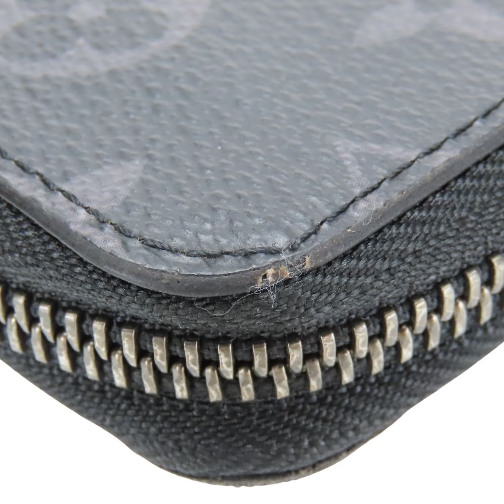 LOUIS VUITTON Long Wallet Purse M62295 Monogram Eclipse black Zippy Wallet Vertical mens Used Authentic
