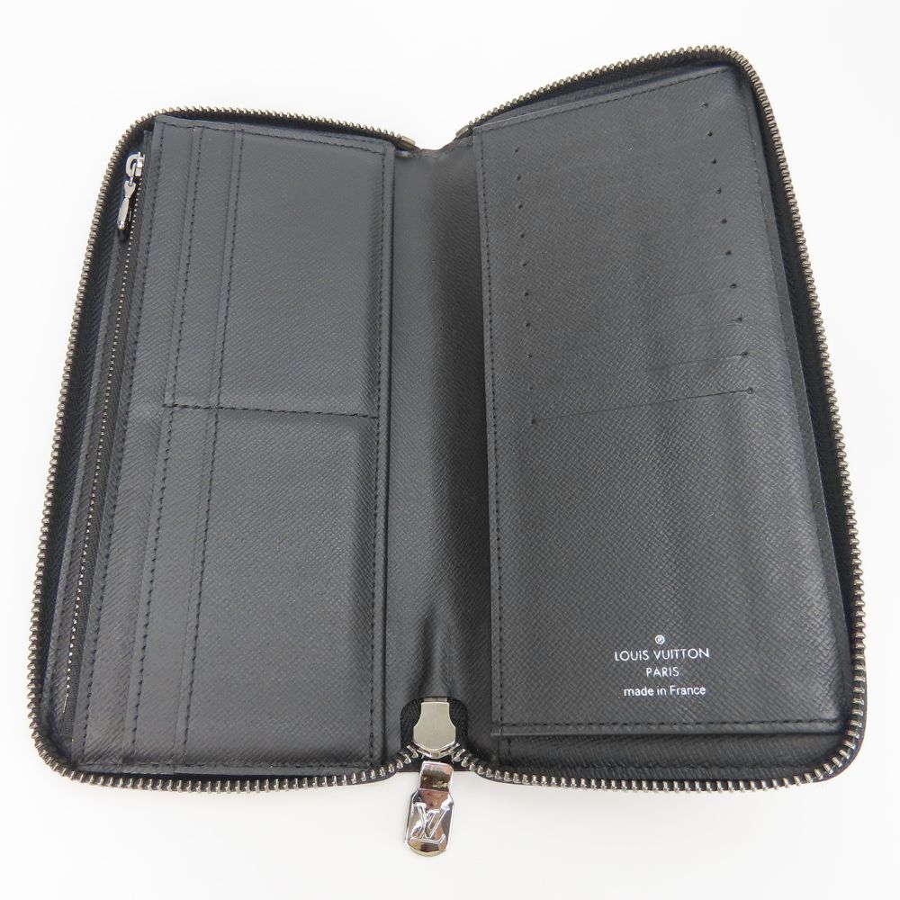 LOUIS VUITTON Long Wallet Purse M62295 Monogram Eclipse black Zippy Wallet Vertical mens Used Authentic