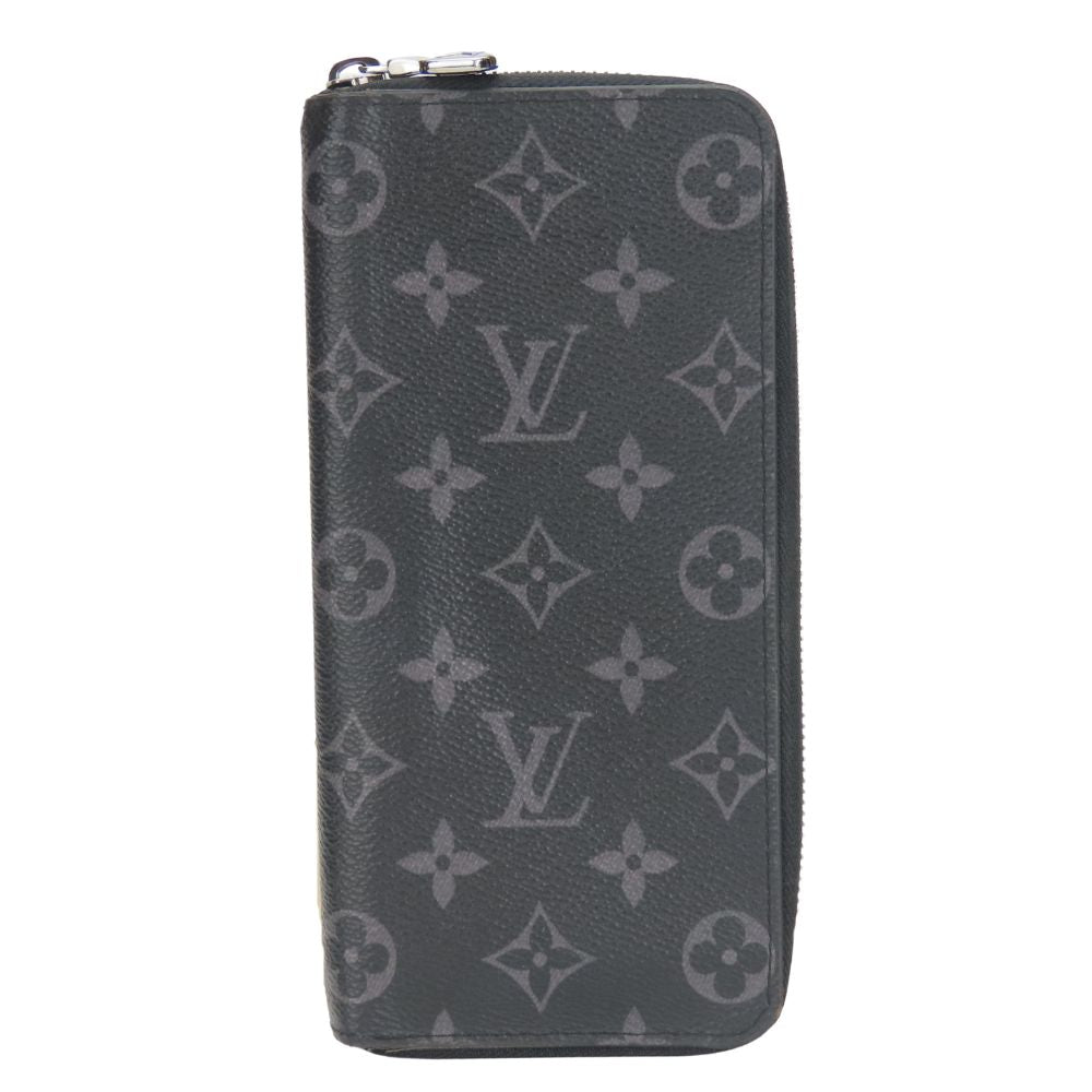 LOUIS VUITTON Long Wallet Purse M62295 Monogram Eclipse black Zippy Wallet Vertical mens Used Authentic