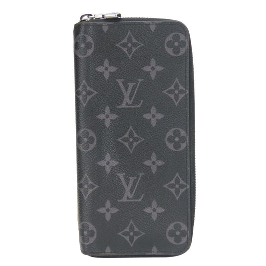 LOUIS VUITTON Long Wallet Purse M62295 Monogram Eclipse black Zippy Wallet Vertical mens Used Authentic