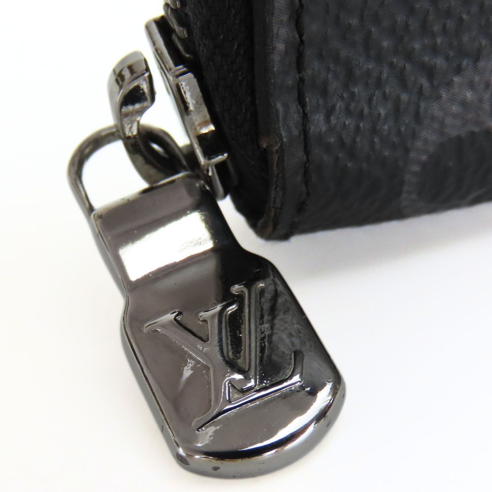 LOUIS VUITTON Long Wallet Purse M62295 Monogram Eclipse black Zippy Wallet Vertical mens Used Authentic