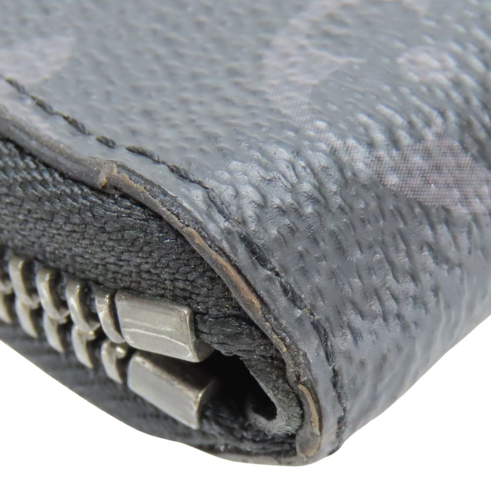 LOUIS VUITTON Long Wallet Purse M62295 Monogram Eclipse black Zippy Wallet Vertical mens Used Authentic