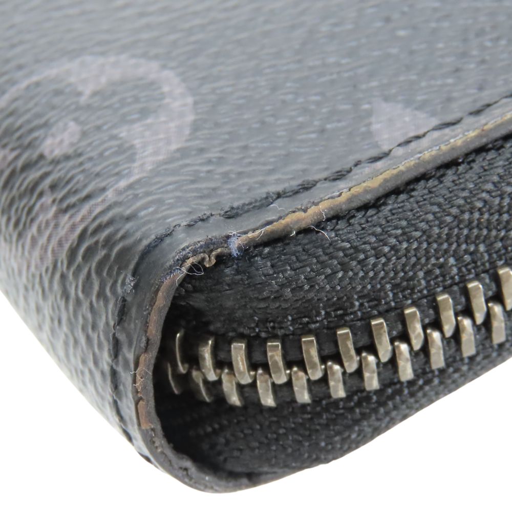 LOUIS VUITTON Long Wallet Purse M62295 Monogram Eclipse black Zippy Wallet Vertical mens Used Authentic