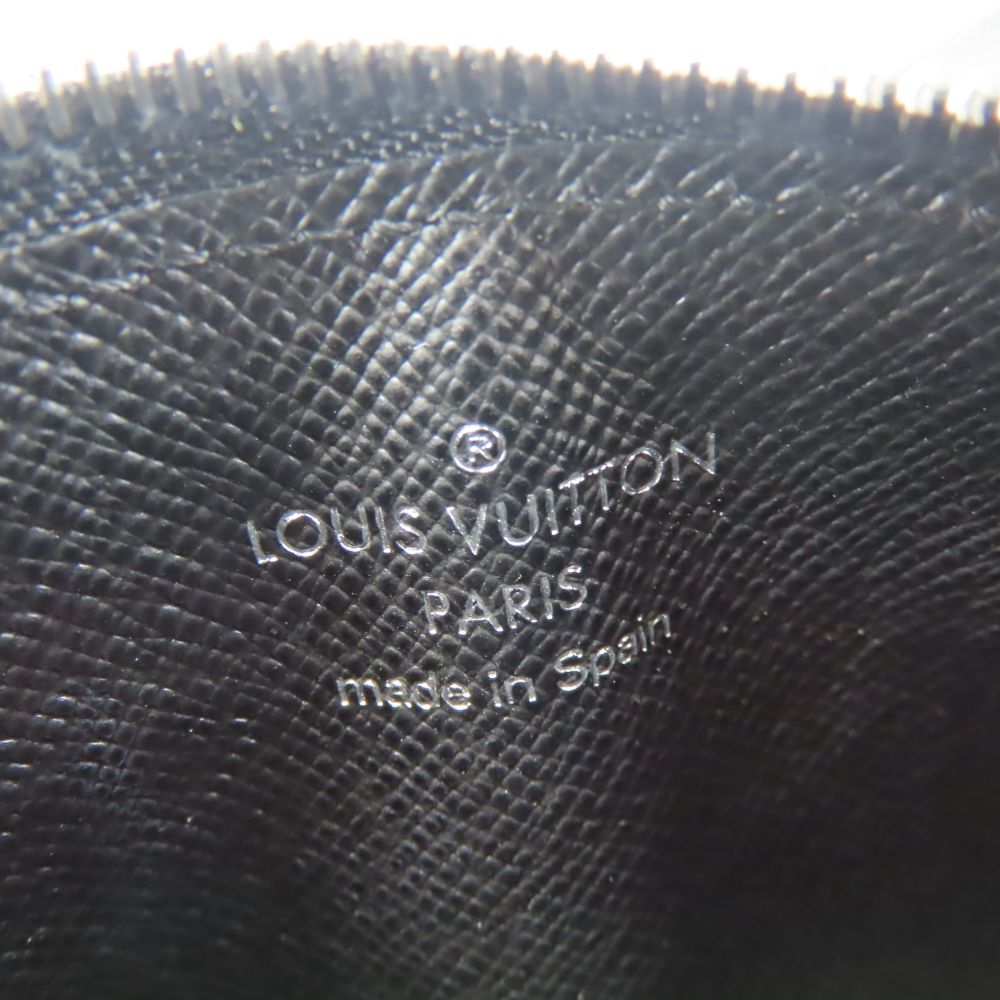 LOUIS VUITTON Coin case M66602 Epi Leather Noir Pochette Cre mens Used Authentic