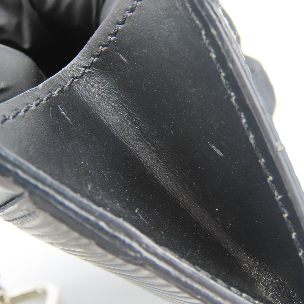 LOUIS VUITTON Coin case M66602 Epi Leather Noir Pochette Cre mens Used Authentic