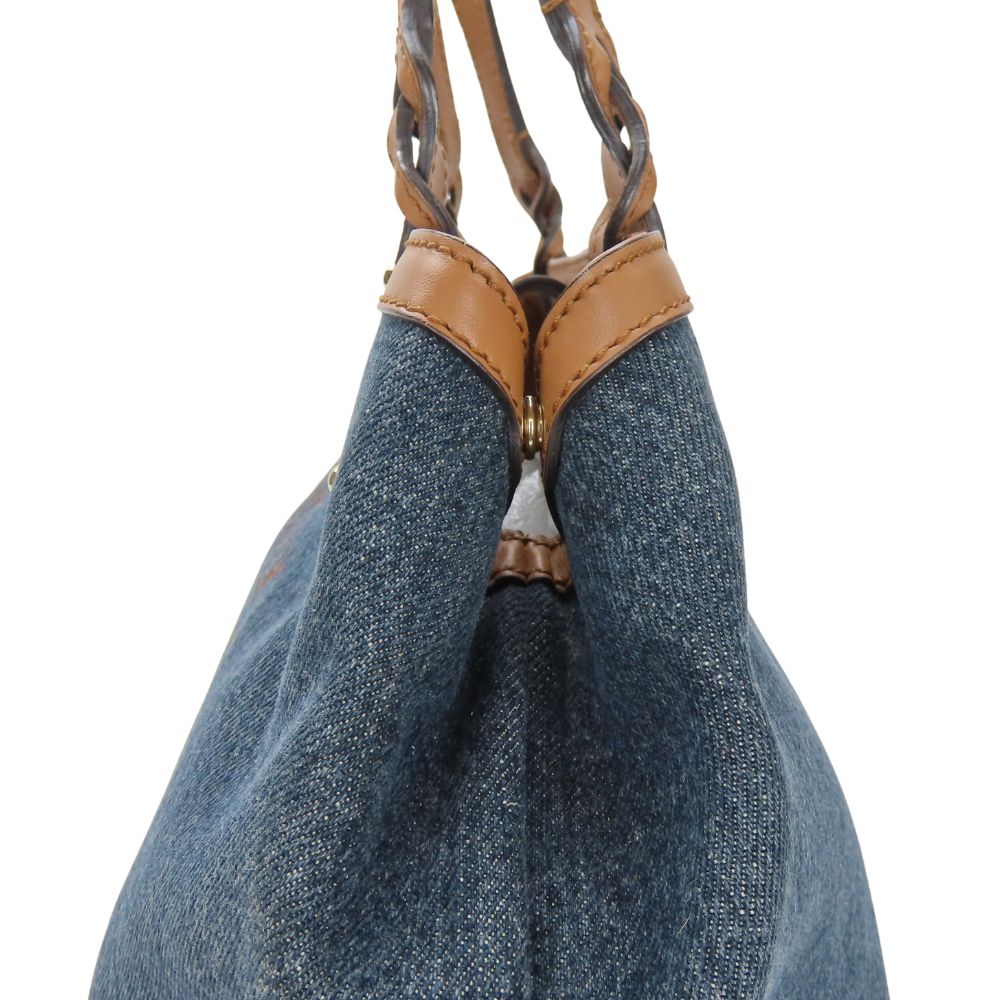 GUCCI Tote Bag 348715 denim Indigo blue