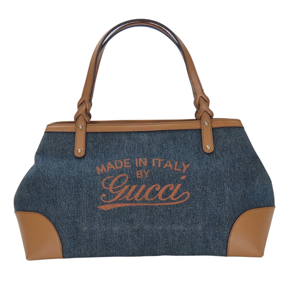 GUCCI Tote Bag 348715 denim Indigo blue