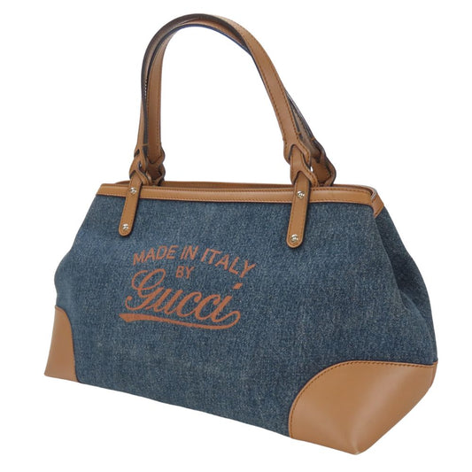 GUCCI Tote Bag 348715 denim Indigo blue
