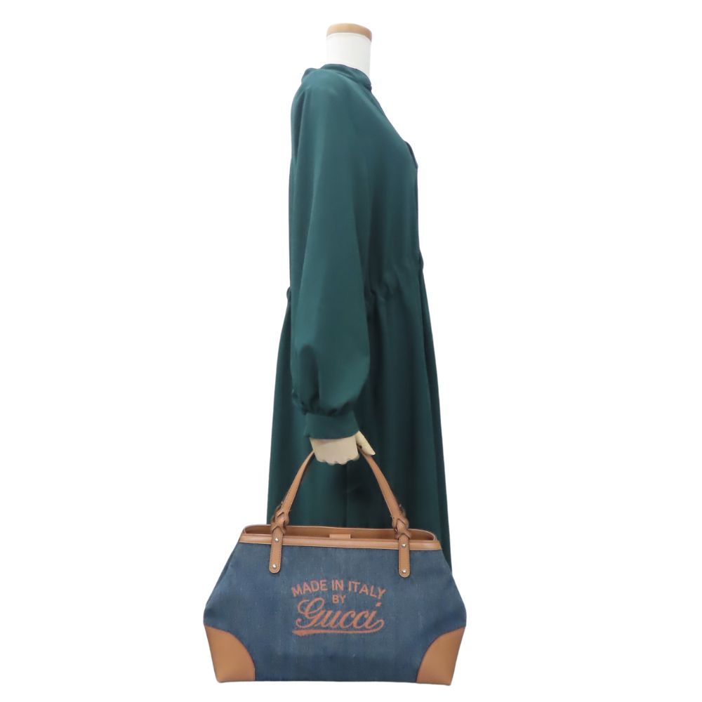 GUCCI Tote Bag 348715 denim Indigo blue