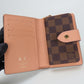 LOUIS VUITTON Bifold Wallet N60380 Damier Ebene Portefeuille Juliet Women Used Authentic