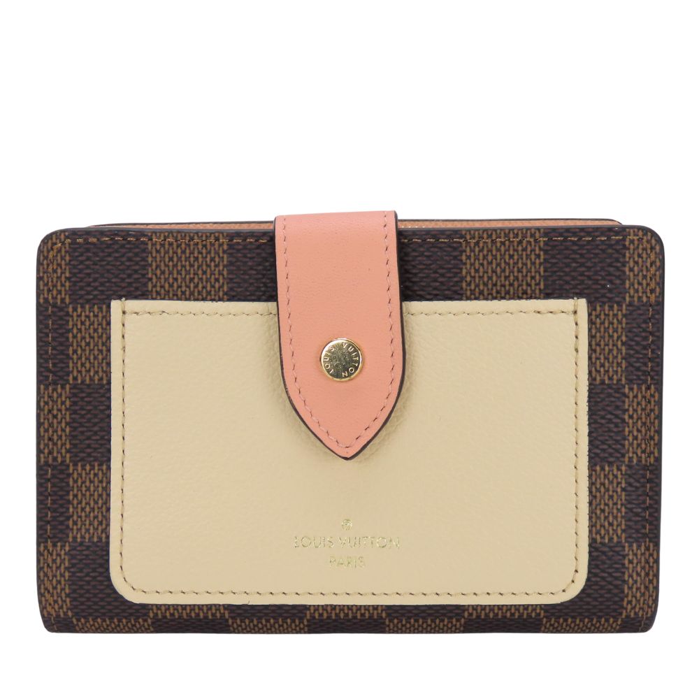 LOUIS VUITTON Bifold Wallet N60380 Damier Ebene Portefeuille Juliet Women Used Authentic