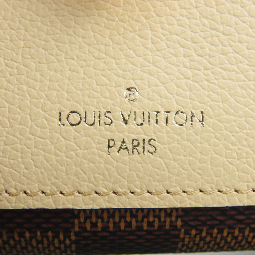 LOUIS VUITTON Bifold Wallet N60380 Damier Ebene Portefeuille Juliet Women Used Authentic