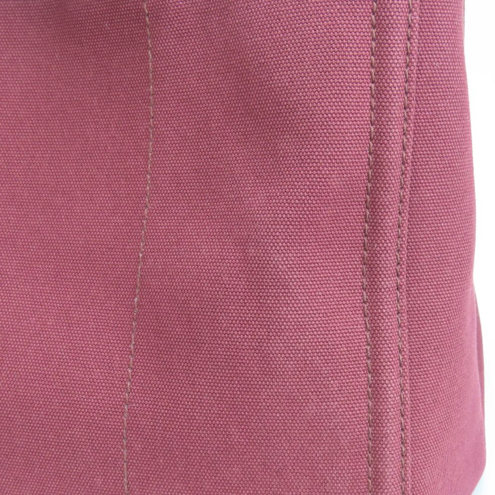 PRADA Tote Bag B2642O canvas Amarrant Studs Canapa Women Used Authentic