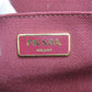 PRADA Tote Bag B2642O canvas Amarrant Studs Canapa Women Used Authentic