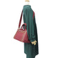PRADA Tote Bag B2642O canvas Amarrant Studs Canapa Women Used Authentic