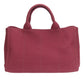 PRADA Tote Bag B2642O canvas Amarrant Studs Canapa Women Used Authentic