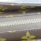 LOUIS VUITTON Tote Bag M51151 Monogram, Tanned Leather Brown Cabas Mezzo Women Used Authentic