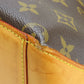 LOUIS VUITTON Tote Bag M51151 Monogram, Tanned Leather Brown Cabas Mezzo Women Used Authentic