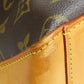 LOUIS VUITTON Tote Bag M51151 Monogram, Tanned Leather Brown Cabas Mezzo Women Used Authentic