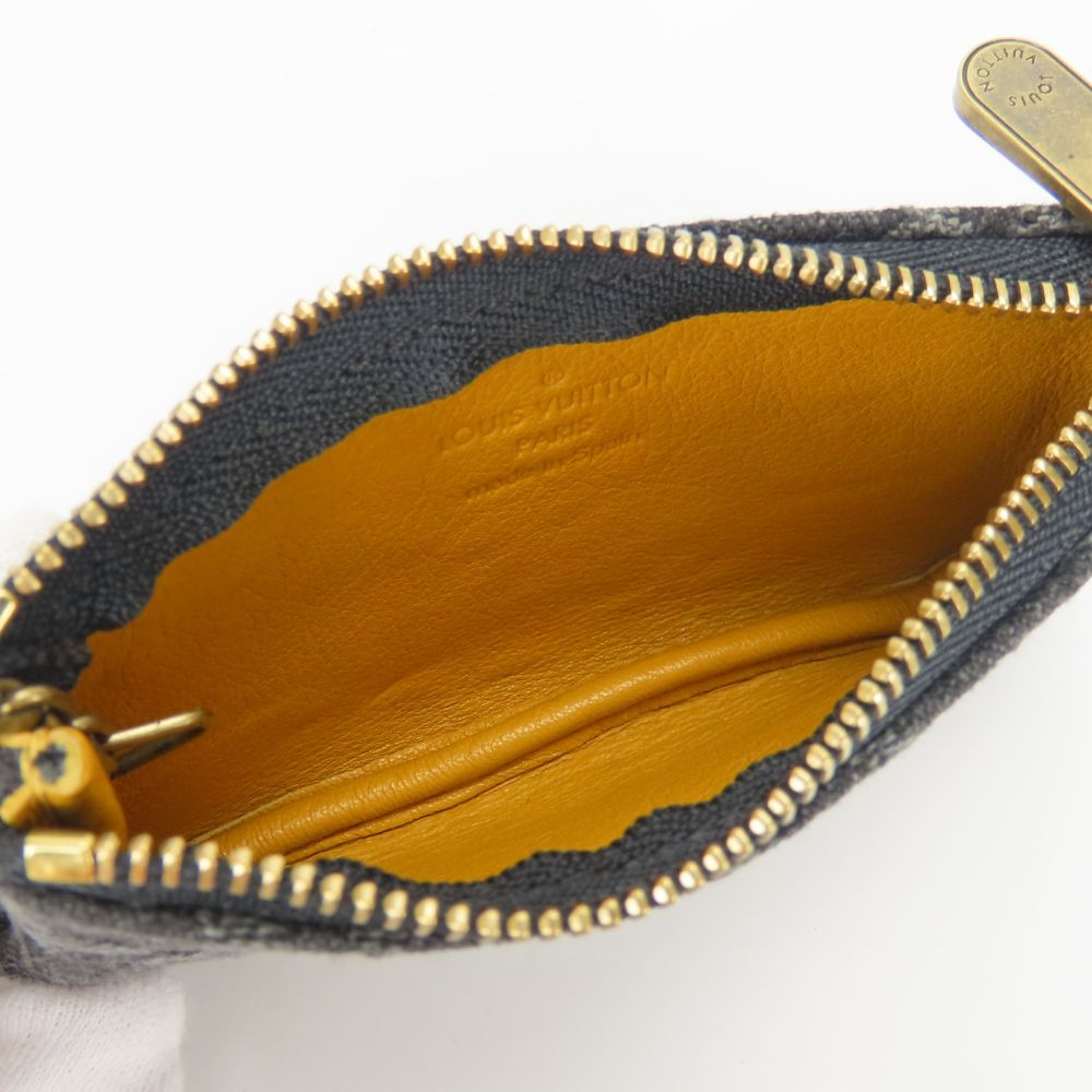 LOUIS VUITTON Coin case M95616 Monogram denim gray Pochette cree mens(Unisex) Used Authentic