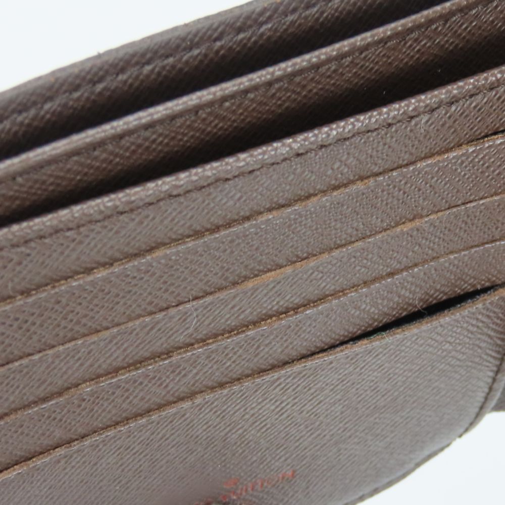 LOUIS VUITTON Bifold Wallet N61675 Damier Brown Portefeuille�EMarco mens(Unisex) Used Authentic